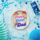 Happy Retro Dad Papieren Bordje (Feest)