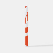 Happy Retro Daisy in Sinaasappel en Wit iPhone Hoesje (Linkerkant)