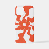 Happy Retro Daisy in Sinaasappel en Wit iPhone Hoesje (Achterkant)