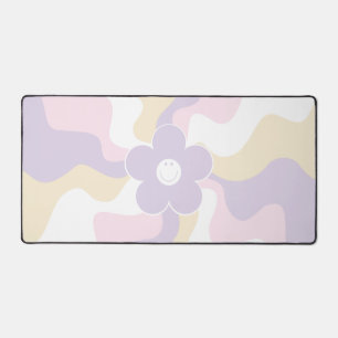 Happy Retro Daisy - Pastel Roze, Geel en Paars Bureaumat