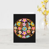 Happy Retro Daisy Smile Face Preppy Aesthetic Men  Kaart (Gele Bloem)