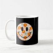 Happy Retro Daisy Smile Face Preppy Aesthetic Men  Koffiemok (Links)