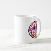 Happy Retro Daisy Smile Face Preppy Aesthetic Men Koffiemok (Voorkant rechts)