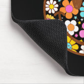 Happy Retro Daisy Smile Face Preppy Aesthetic Men  Muismat (Hoek)