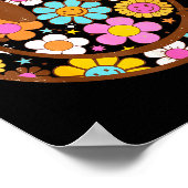 Happy Retro Daisy Smile Face Preppy Aesthetic Men  Poster (Hoek)