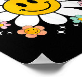 Happy Retro Daisy Smile Face Preppy Aesthetic Men  Poster (Hoek)