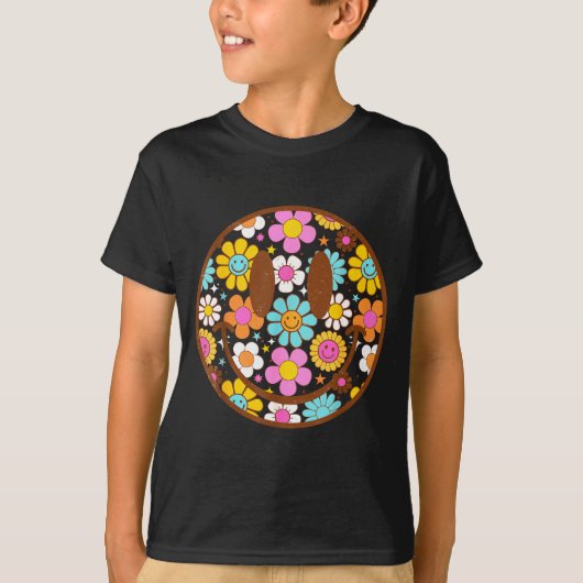 Happy Retro Daisy Smile Face Preppy Aesthetic Men  T-shirt (Voorkant)