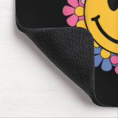 Happy Retro Daisy Smile Face Preppy Esthetische Ma Muismat (Hoek)