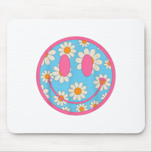 Happy Retro Daisy Smile Face Preppy Esthetische Ma Muismat