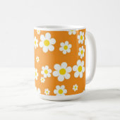 Happy Retro Flower Coffee Mok! Koffiemok (Voorkant rechts)