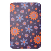 Happy Retro Flowers Schattige 70s Hippie Daisy Pat Badmat (Voorkant Verticaal)