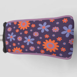 Happy Retro Flowers Schattige 70s Hippie Daisy Pat Golfheadcover