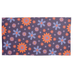 Happy Retro Flowers Schattige 70s Hippie Daisy Pat Kussensloop