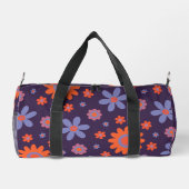 Happy Retro Flowers Schattige 70s Hippie Daisy Pat Plunjezak (Achterkant)