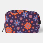 Happy Retro Flowers Schattige 70s Hippie Daisy Pat Toilettasje (Achterkant)