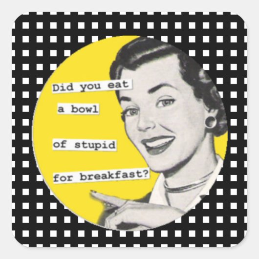 Happy Retro Huisvrouw Bowl van Stomme Stickers (Voorkant)