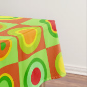 Happy Retro Modern Polka Dots Circles op art. 1970 Tafelkleed (Voorbeeld)