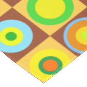 Happy Retro Modern Polka Dots Circles op art. 1970 Tafelkleed (Gekanteld)