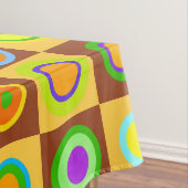 Happy Retro Modern Polka Dots Circles op art. 1970 Tafelkleed (Voorbeeld)