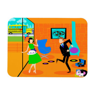 Happy Retro Ouders Flexi Magnet Magneet