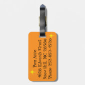  Happy Retro Parents Bagagelabel (Achterkant verticaal)