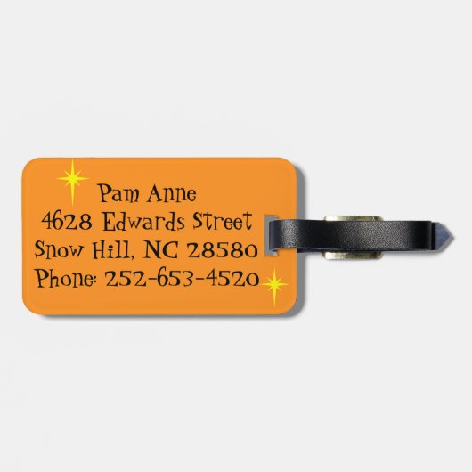  Happy Retro Parents Bagagelabel (Achterkant horizontaal)