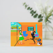 Happy Retro Parents Briefkaart (Staand voorkant)