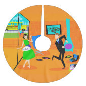 Happy Retro Parents kerstboomrots Kerstboom Rok (Voorkant)