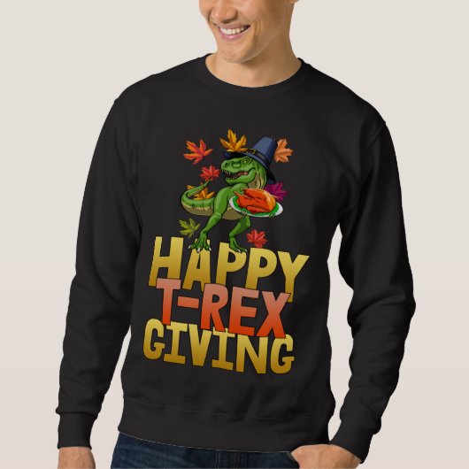 Happy Rex Giving  Women Rex Thankgiving Foodie Trui (Voorkant)