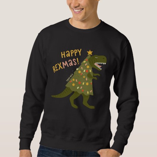 Happy Rexmas Tree Rex   Rex Dinosaur Christmas Tre Trui (Voorkant)