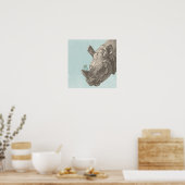 HAPPY RHINO POSTER (Keuken)
