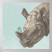 HAPPY RHINO POSTER (Voorkant)