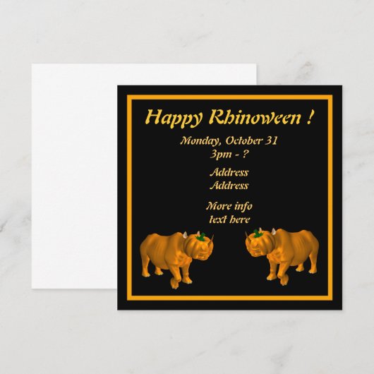 Happy Rhinoween! (Voorkant / Achterkant)
