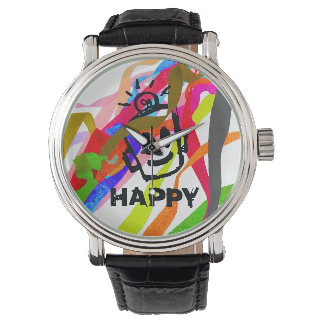 HAPPY Ribbons polshorloge Horloge (Voorkant)
