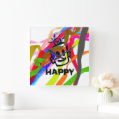 HAPPY Ribbons wandklok (Huis)