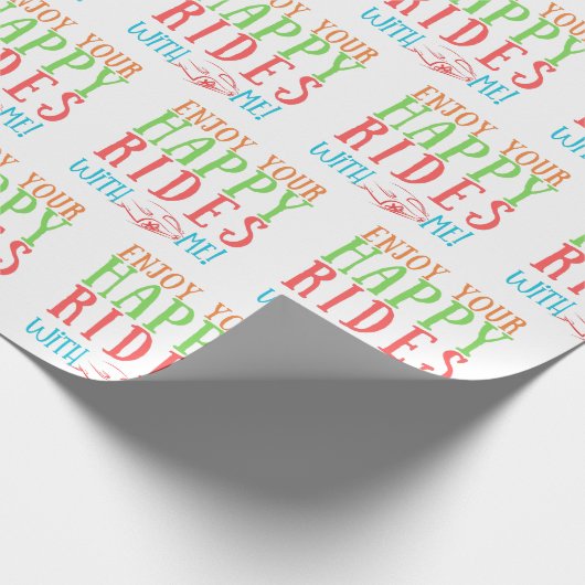 Happy Rides Huwelijksreis bruidegom Nieuw Wo Paar Cadeaupapier (Hoek)