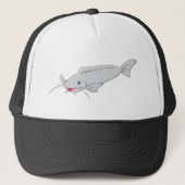 Happy River Catfish Cartoon Trucker Pet (Voorkant)