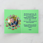 Happy Roar Enkele Schattigee Dino foto Halloween k Kaart (Binnen)