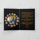 Happy Roar Enkele Schattigee Dino foto Halloween k Kaart (Binnen)