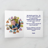 Happy Roar Enkele Schattigee Dino foto Halloween k Kaart (Binnen)