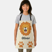 Happy Roaring Lion Face – Schattige safaridier Schort (Insitu)