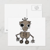Happy Robot Briefkaart (Voorkant / Achterkant)