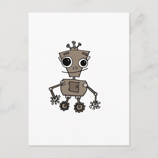 Happy Robot Briefkaart (Voorkant)