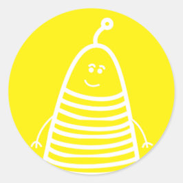 Happy Robot emotion sticker! Ronde Sticker