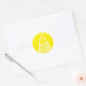Happy Robot emotion sticker! Ronde Sticker (Envelop)