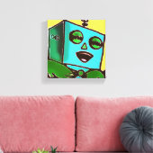 Happy Robot Wrapped Canvas (Insitu (Woonkamer))