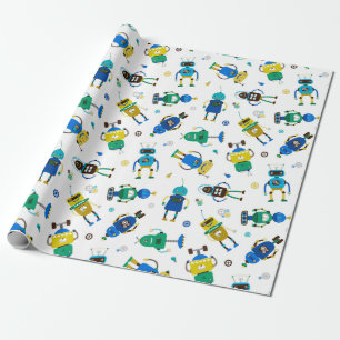 Happy Robots Cadeaupapier