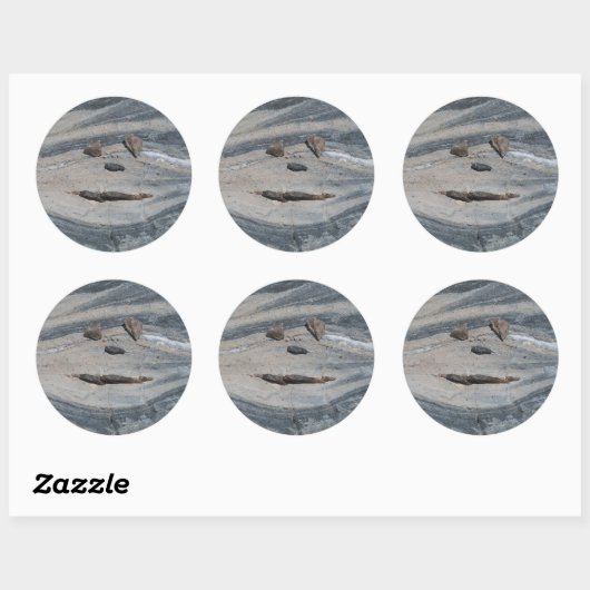 Happy Rock Face Ronde Sticker (Vel)