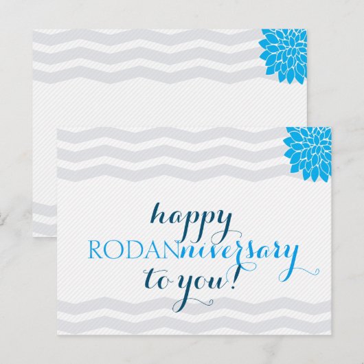 Happy Rodanniversary - Dubbelzijdig Briefkaart (Voorkant / Achterkant)