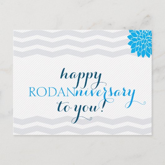 Happy Rodanniversary - Dubbelzijdig Briefkaart (Voorkant)